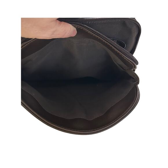 Wilsons Leather Backpack Brown Front Buckle Closure Sling Shoulder Purse School - Picture 8 of 11